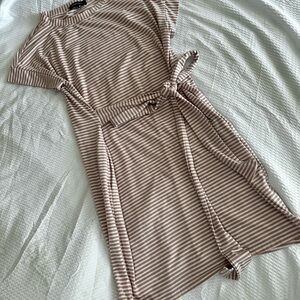 Striped Tan Dress